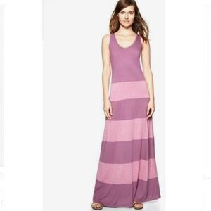 Gap plum mauve color block maxi dress size XS petite